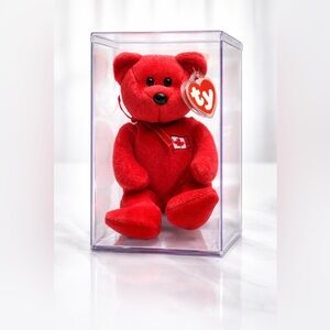 Ty Pierre bear NWT in display case beanie baby Canadian exclusive